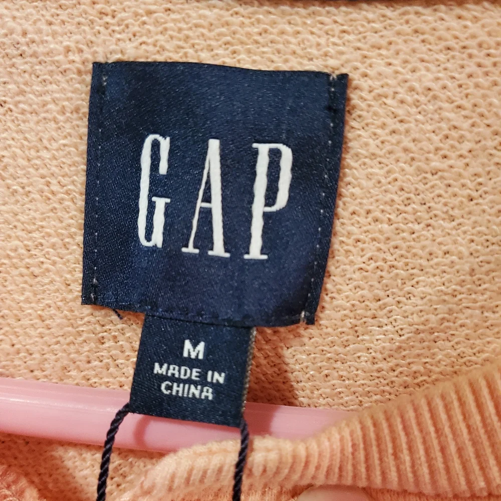 =/^Gap women's Henley sweatshirt in peach Ladies M - Picture 3 of 13